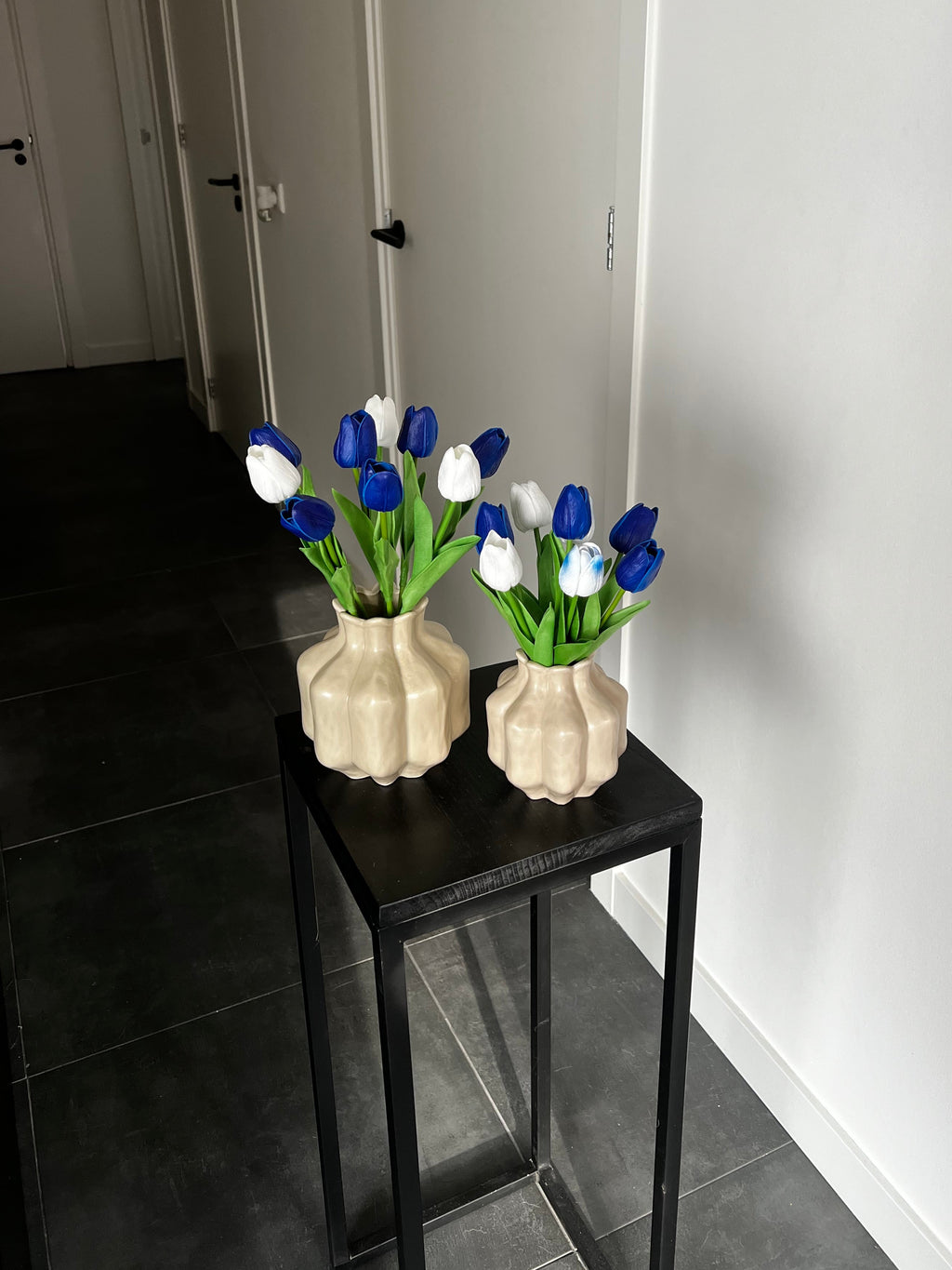 Tulpen Blauw/Wit