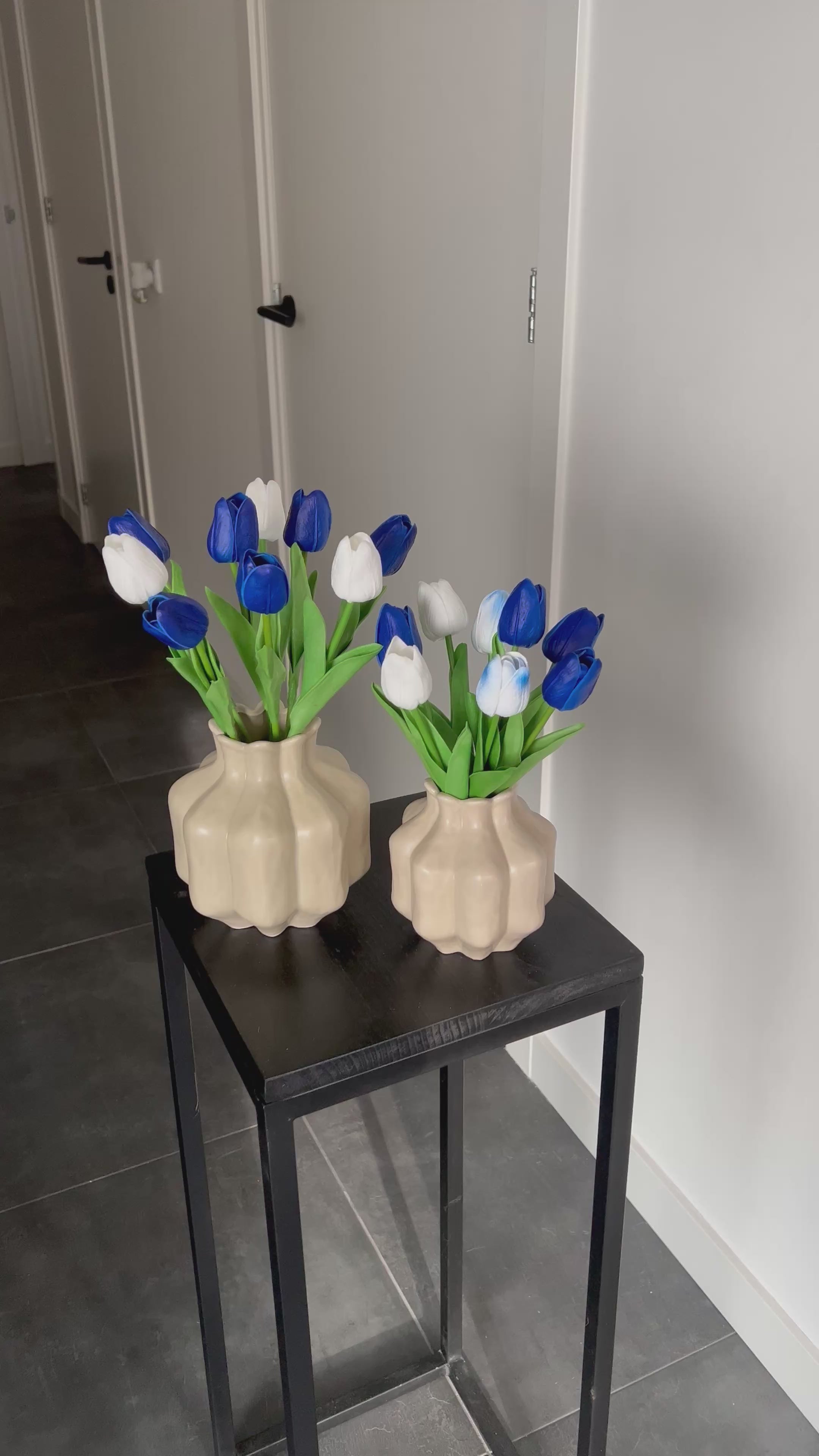 Tulpen Blauw/Wit